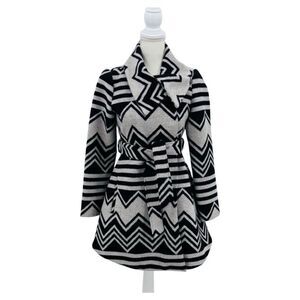 Jack Jacket Coat Azteca Black Gray Size XS